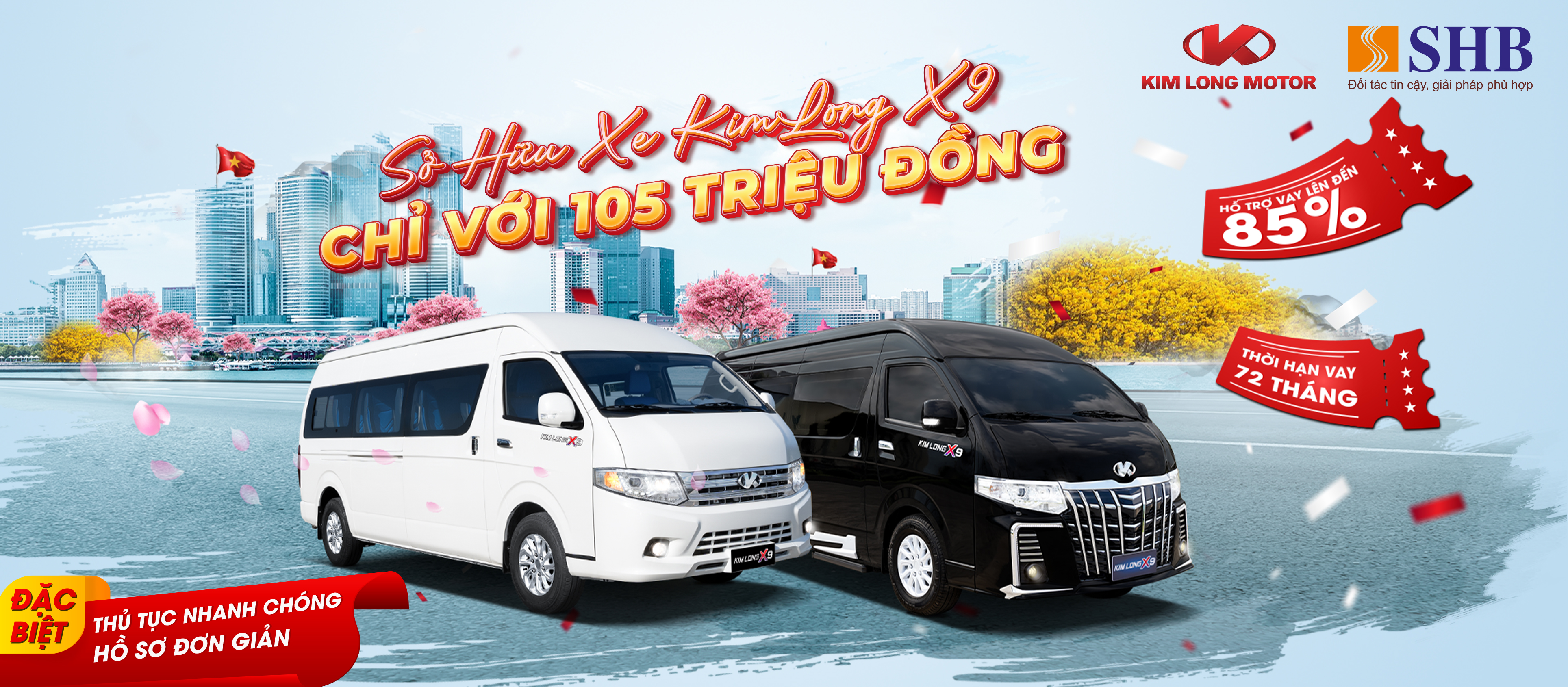 ƯU ĐÃI ĐẶC BIỆT VAY MUA XE KIM LONG MOTOR