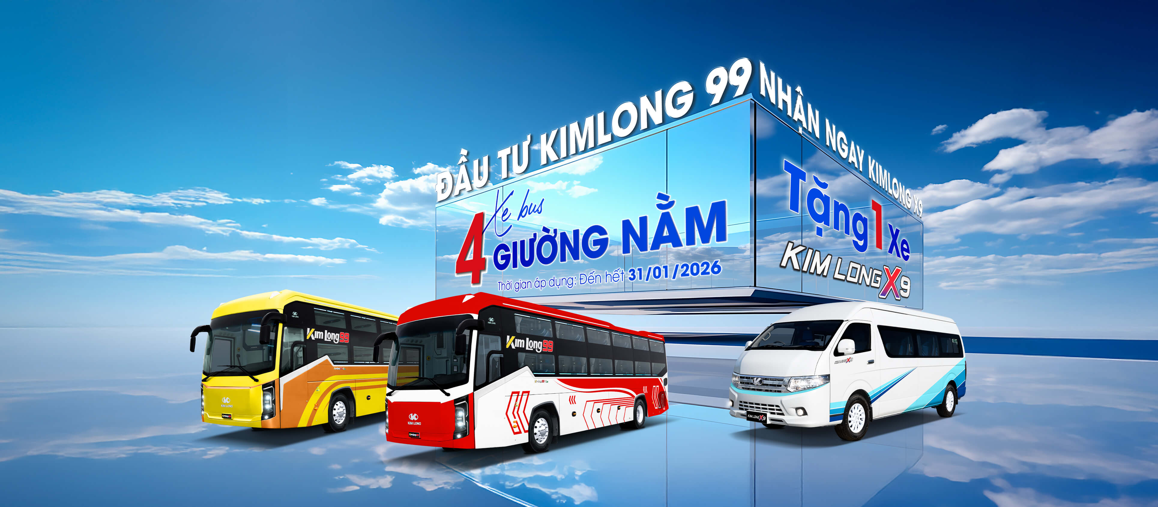 KIM LONG MOTOR TIẾP TỤC TRIỂN KHAI CHÍNH SÁCH ƯU ĐÃI “ĐẦU TƯ KIMLONG 99 - NHẬN NGAY KIMLONG X9” ĐẾN HẾT NGÀY 31/01/2026