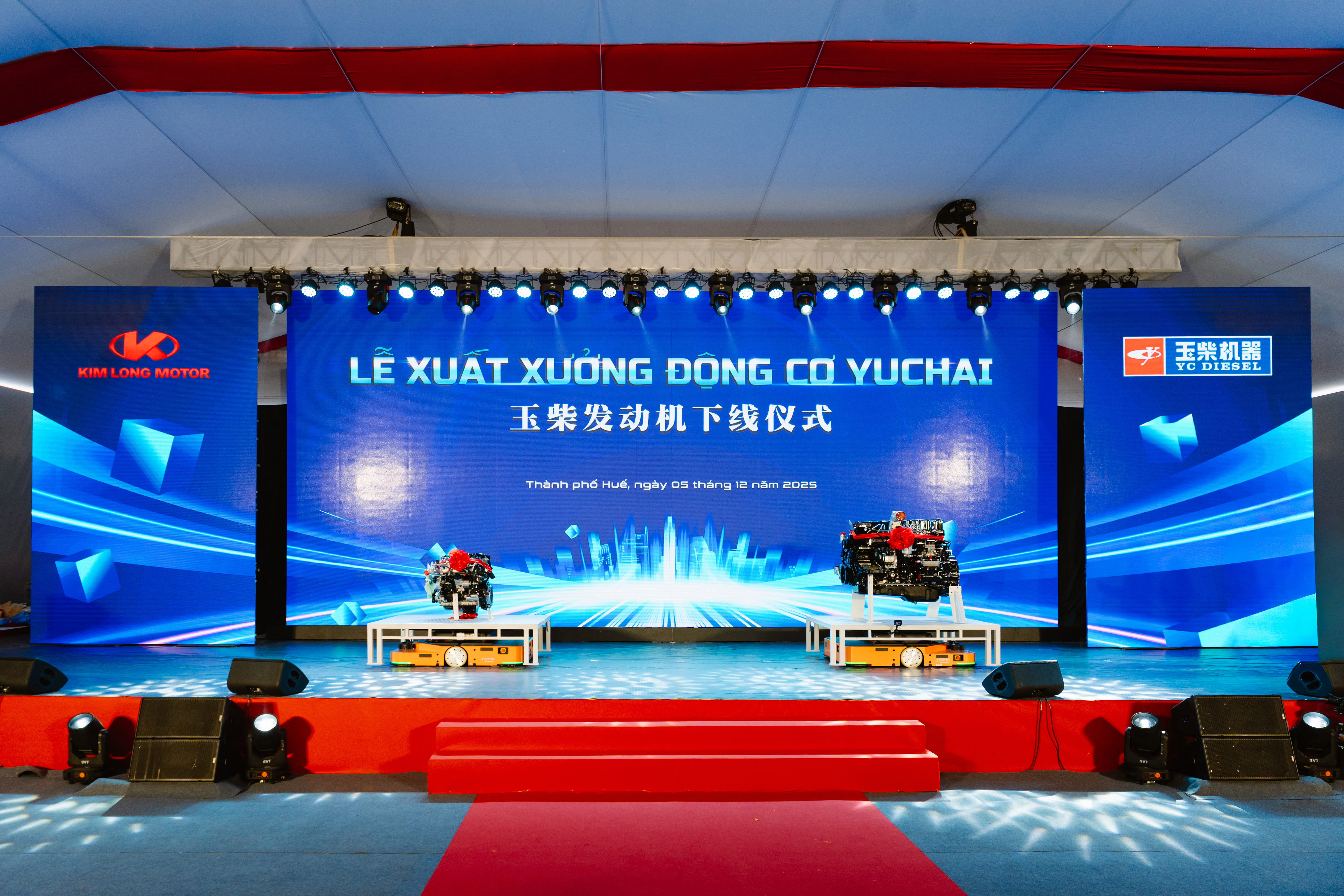 KIM LONG MOTOR OFFICIALLY ROLLS OUT ITS FIRST ENGINES AT THE YUCHAI ENGINE MANUFACTURING PLANT