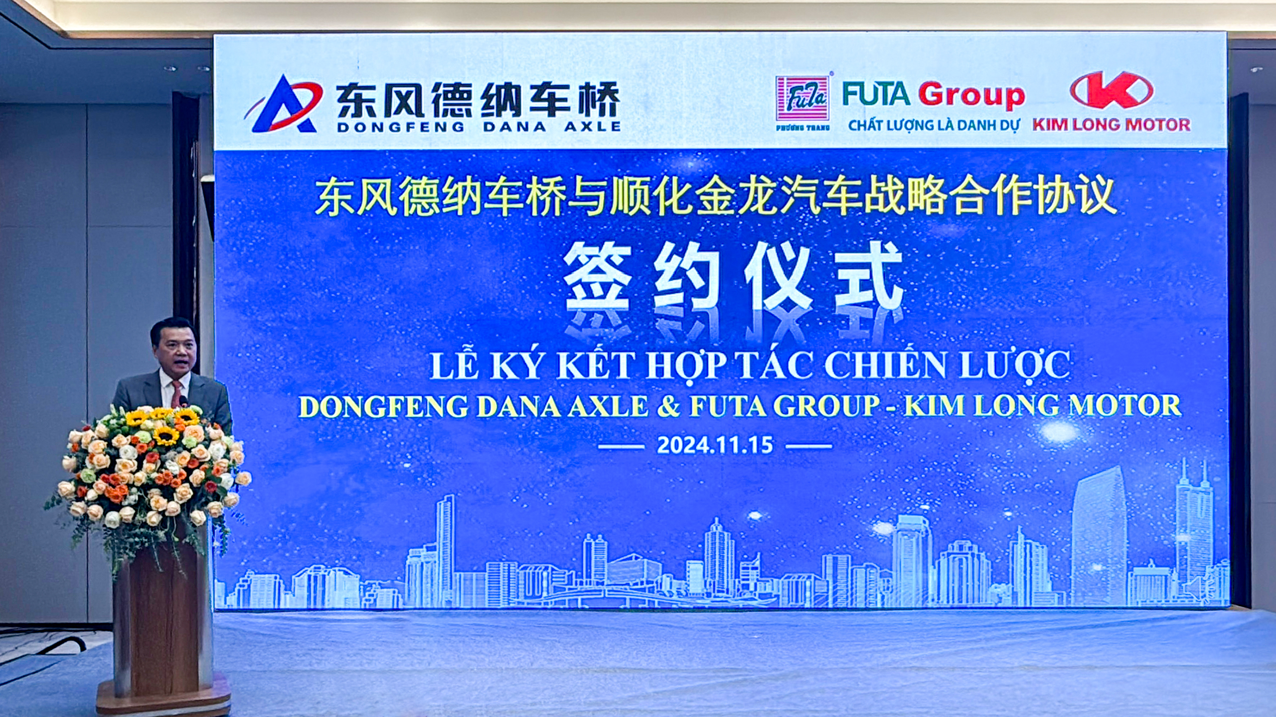 Ông Phạm Đăng Quan - Phó Chủ tịch HĐQT FUTA GROUP phát biểu tại buổi lễ